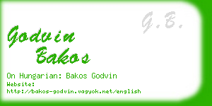 godvin bakos business card